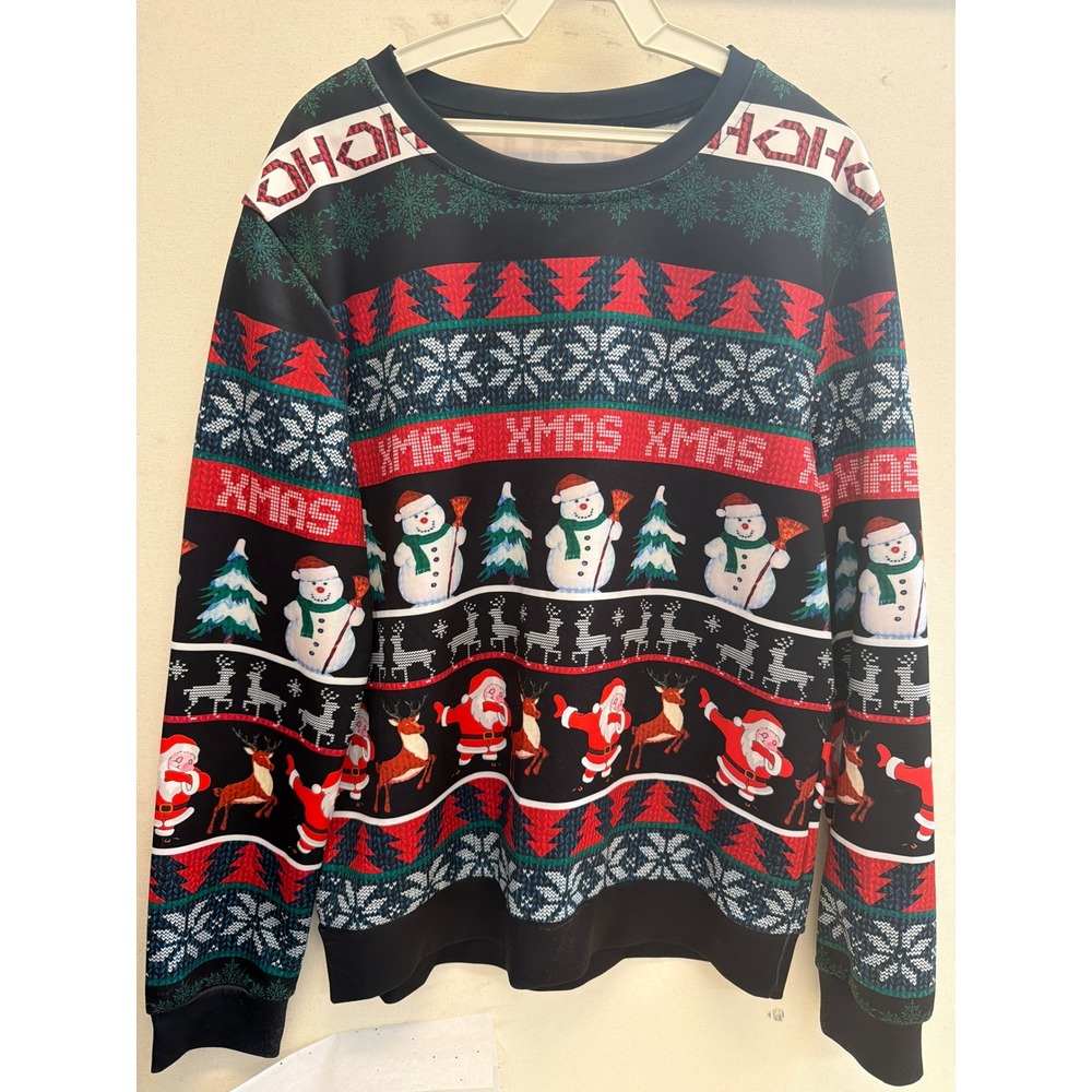Unbranded Dabbing Santa Ugly Christmas Sweatshirt Mens Small Black Xmas Holiday